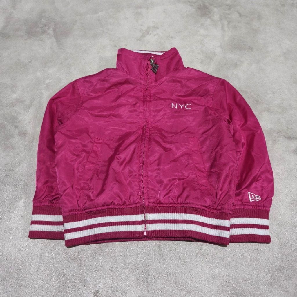 Jaket bomber anak new era NYC pink