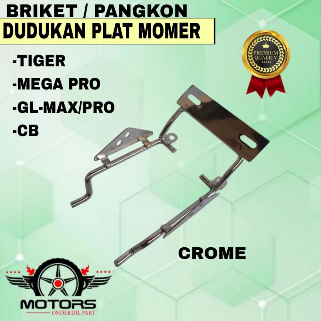 Breket lampu depan pesek Pangkon Plat motor Tiger Mega Pro GL Max pro CB