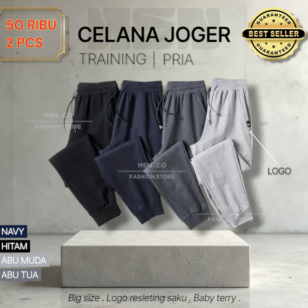 CELANA JOGER TRAINING PRIA/PAKET 2 PCS CELANA JOGER PRIA/JOGER TRAINING PRIA