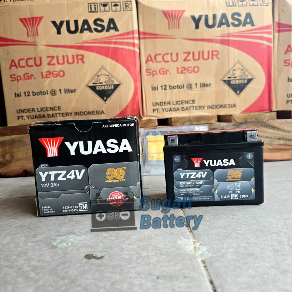 Aki Motor YUASA YTZ4V GTZ4V MTZ5S MF Aki kering ORIGINAL