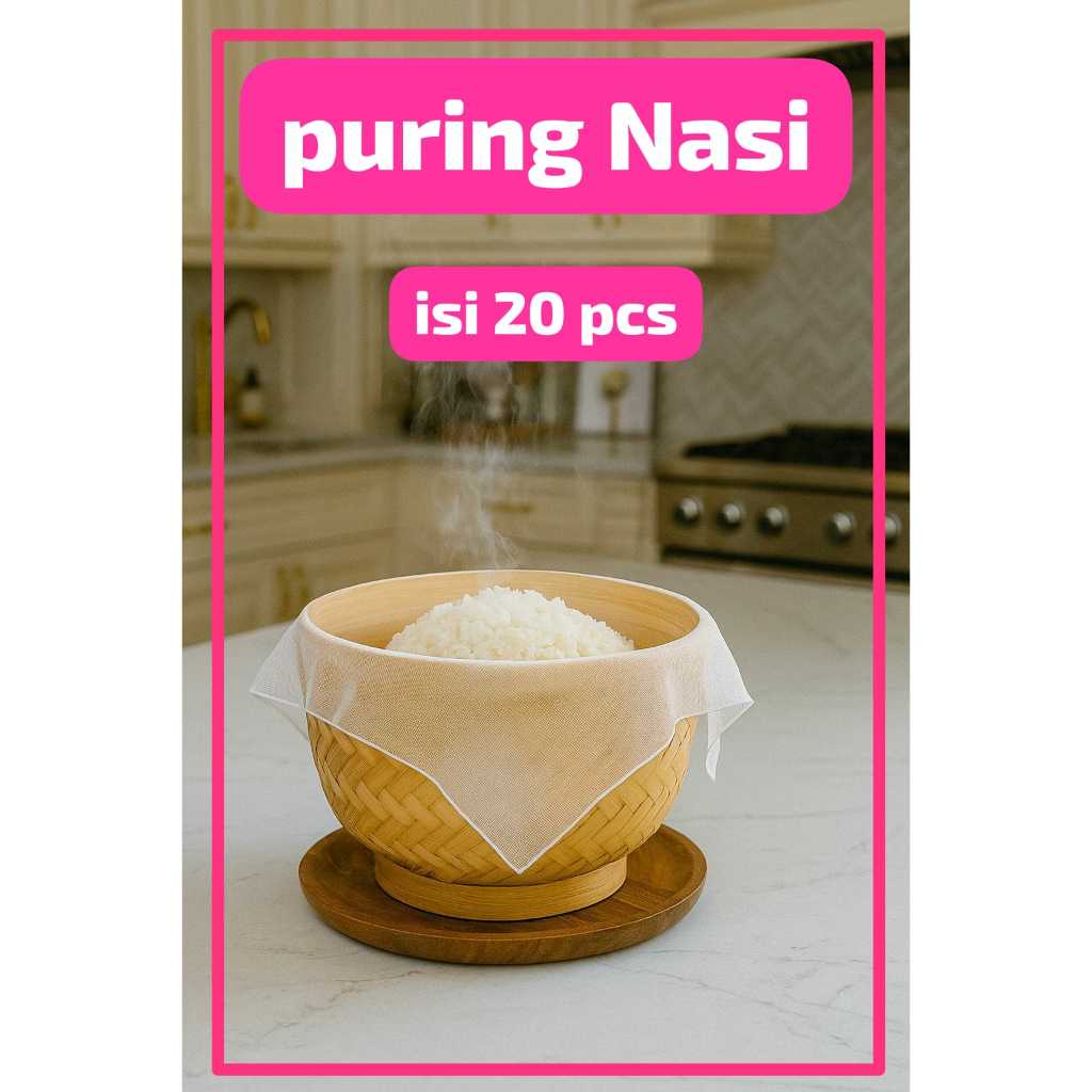 Puring nasi isi 20 pcs (lembar) / kain penanak nasi / saringan serbaguna