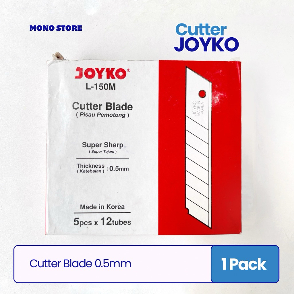 

[1 Pack (5 Pcs x 12 Tubes)] Isi Cutter Blade Joyko 0.5mm / Isi Cutter Joyko 1 Pack / Isi Cutter Untuk Sehari-hari