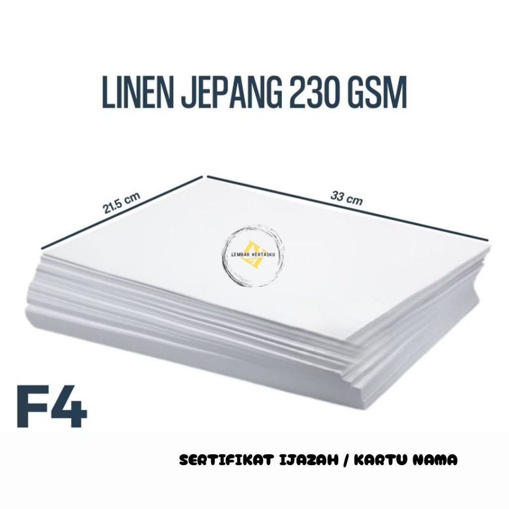 

Kertas Sertifikat Linen F4 isi 30 Lembar / Kertas Sertifikat F4 Linen