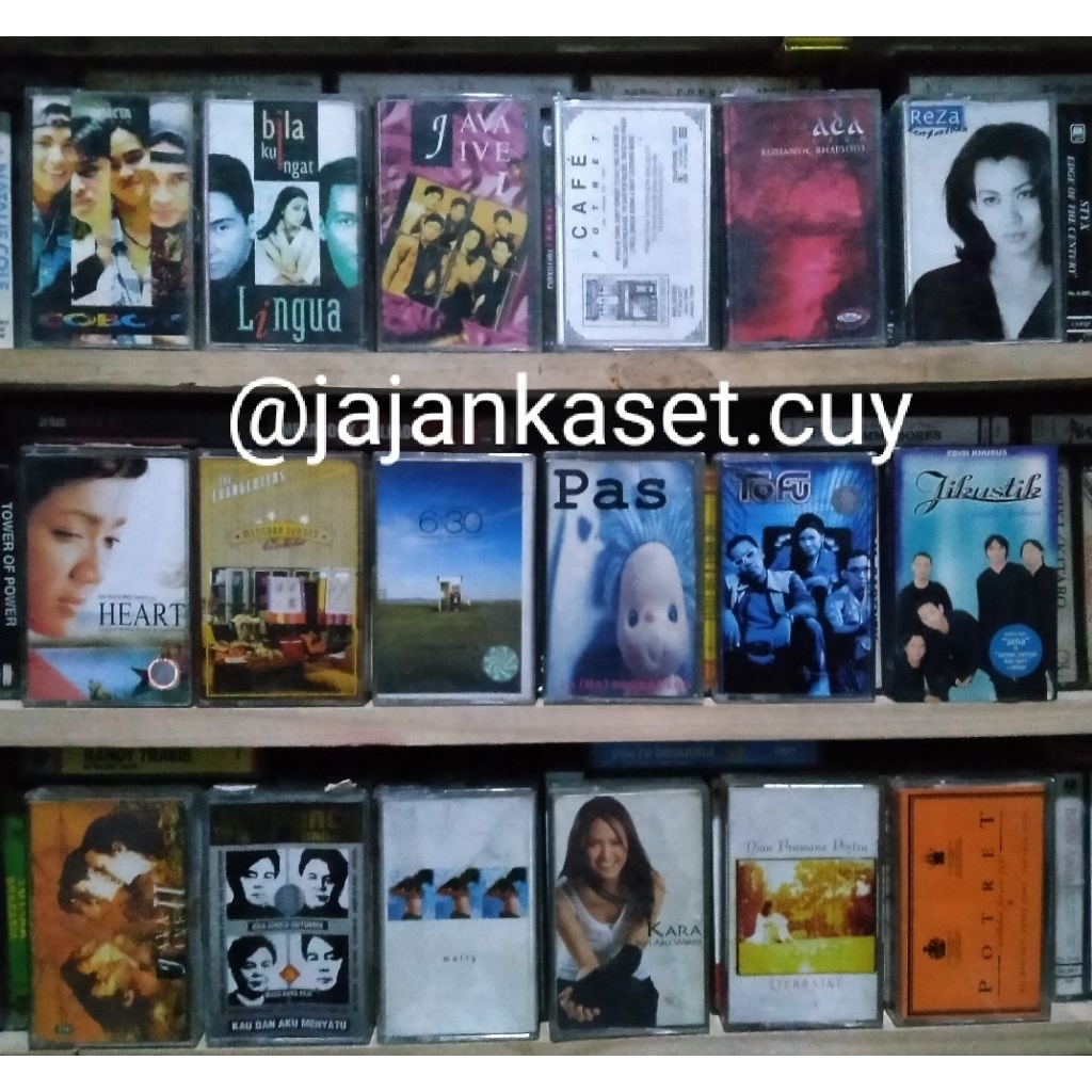 KASET PITA ORIGINAL CHANGCUTERS JAVA JIVE JIKUSTIK PAS BAND REZA PANCE ADA BAND POTRET BARANG JADUL 