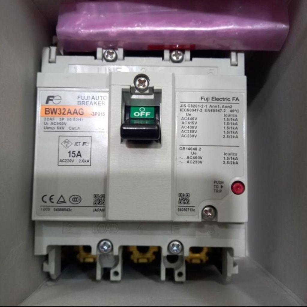 MCCB FUJI BW32AAG 3P 15A ORIGINAL