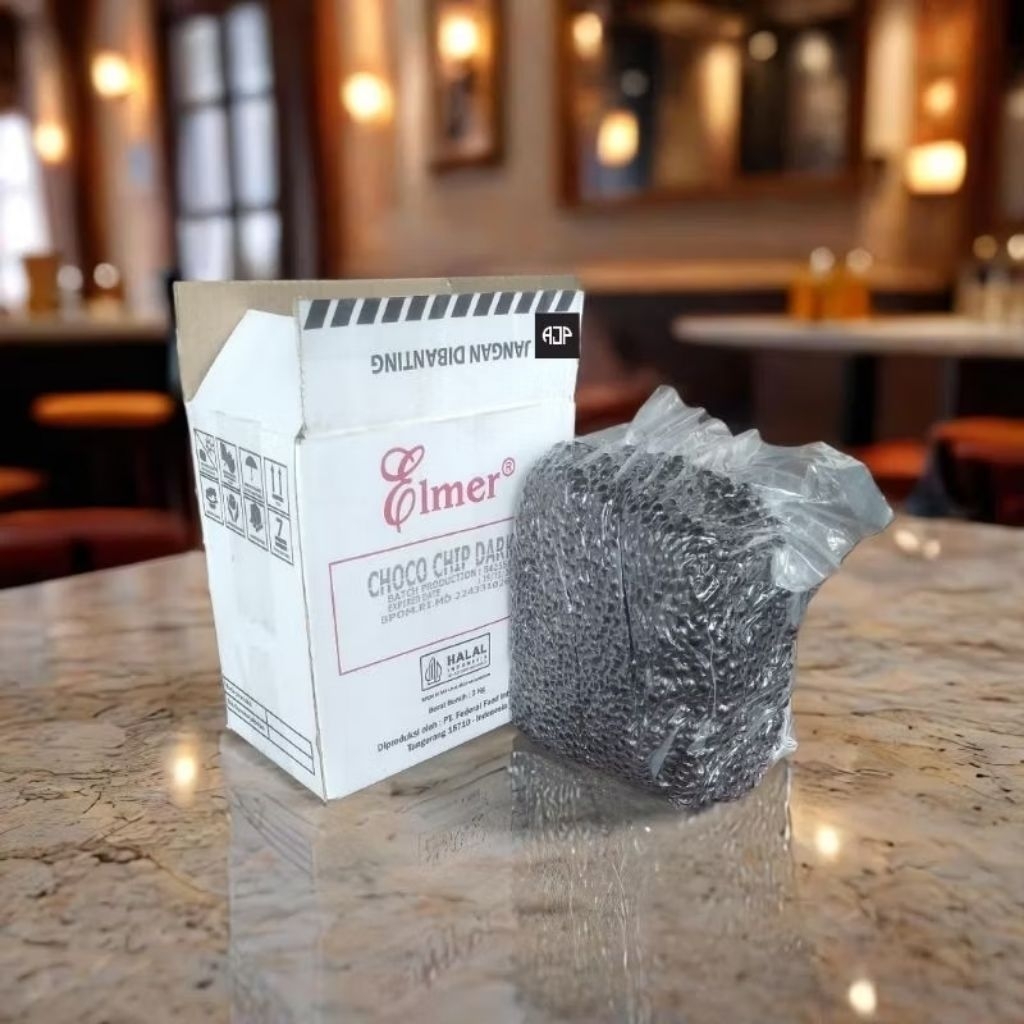 

Elmer Choco Chips Dark HR(Half Round) / Setengah Lingkaran | Repack 500 gr