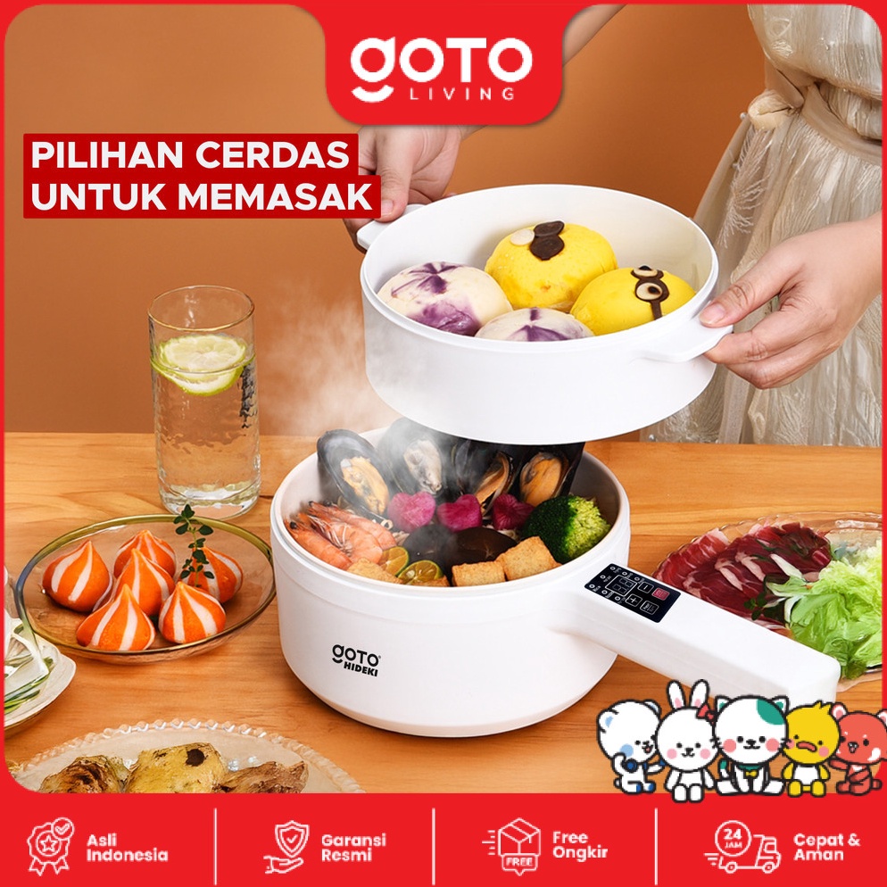 Hemat Goto Hideki Panci Listrik 18L Fry Pan Elektrik Penggorengan Serbaguna
