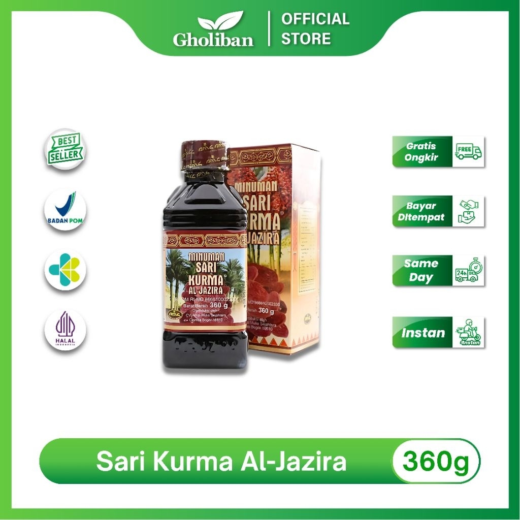 

Al Jazira Sari Kurma 360g Suplemen Daya Tahan Tubuh