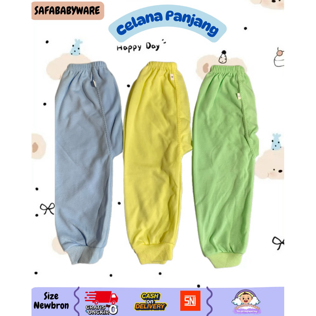Celana panjang bayi baru lahir model pampers 3pcs