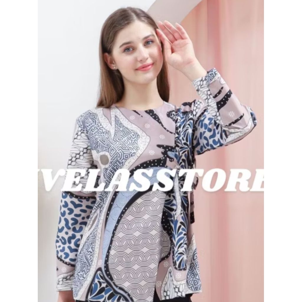 preloved blouse batik lengan balon