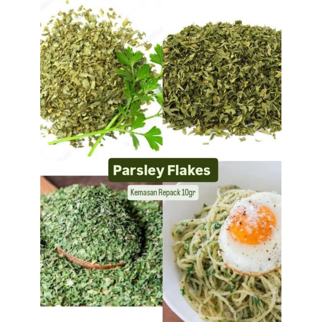 

DRY PARSLEY FLAKES / Daun Parsley / Peterseli / KEMASAN REPACK 10gr
