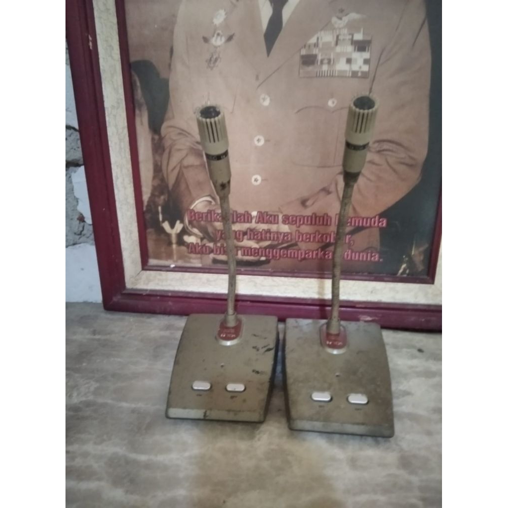 vintage 2 pcs mic meja/podium toa zm-100ec