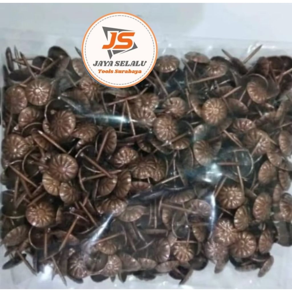 Paku Pines Hias Motif Kembang COKLAT - Pines Sofa Meja Kursi (± 500 pcs)