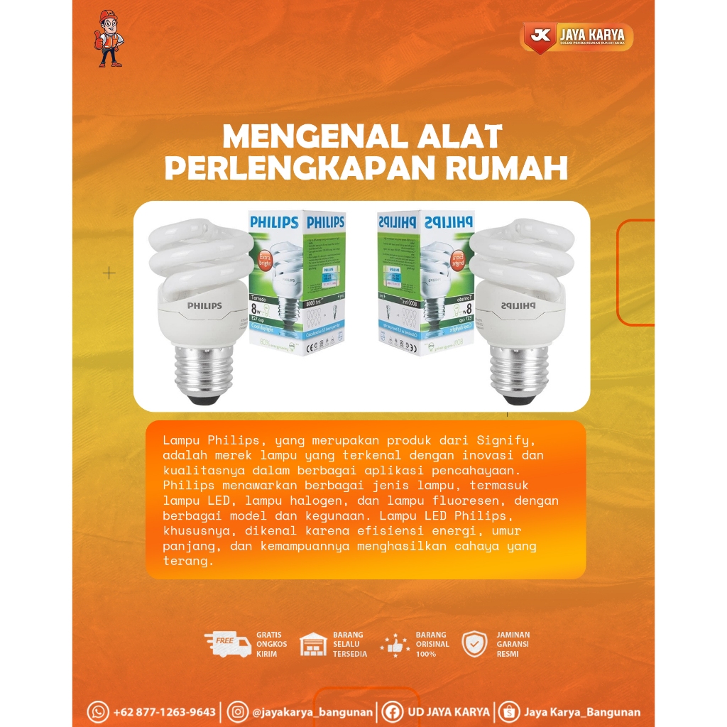 LAMPU PHILIPS NEON & LAMPU PHILIPS TORNADO