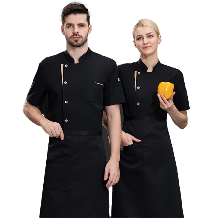 MARLIN baju chef pria wanita tive knob jacet chef koki seragam restroran baju chef pria wanita lenga