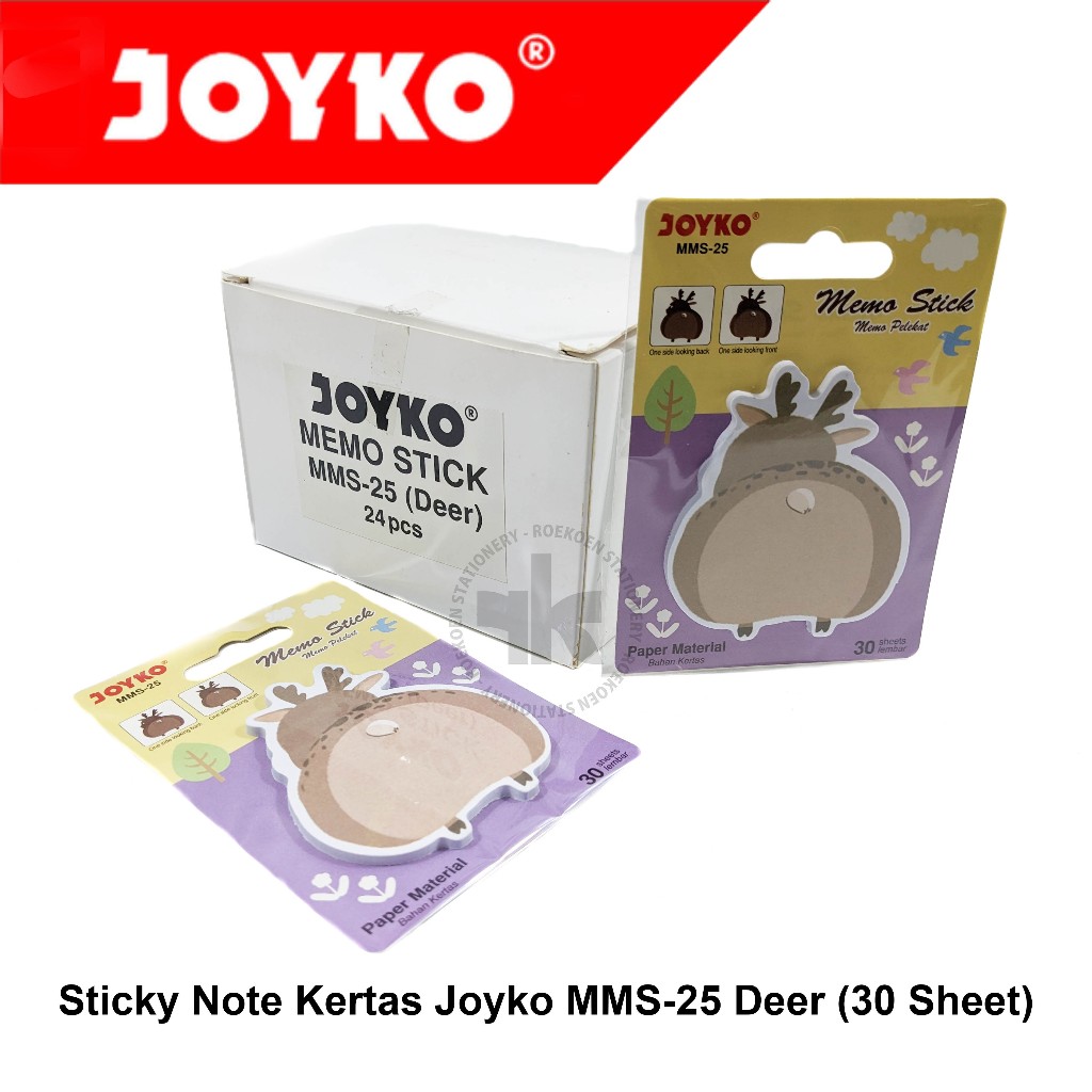 

Joyko Sticky Note Kertas Fancy MMS-25 Deer (30 Sheet) Rusa