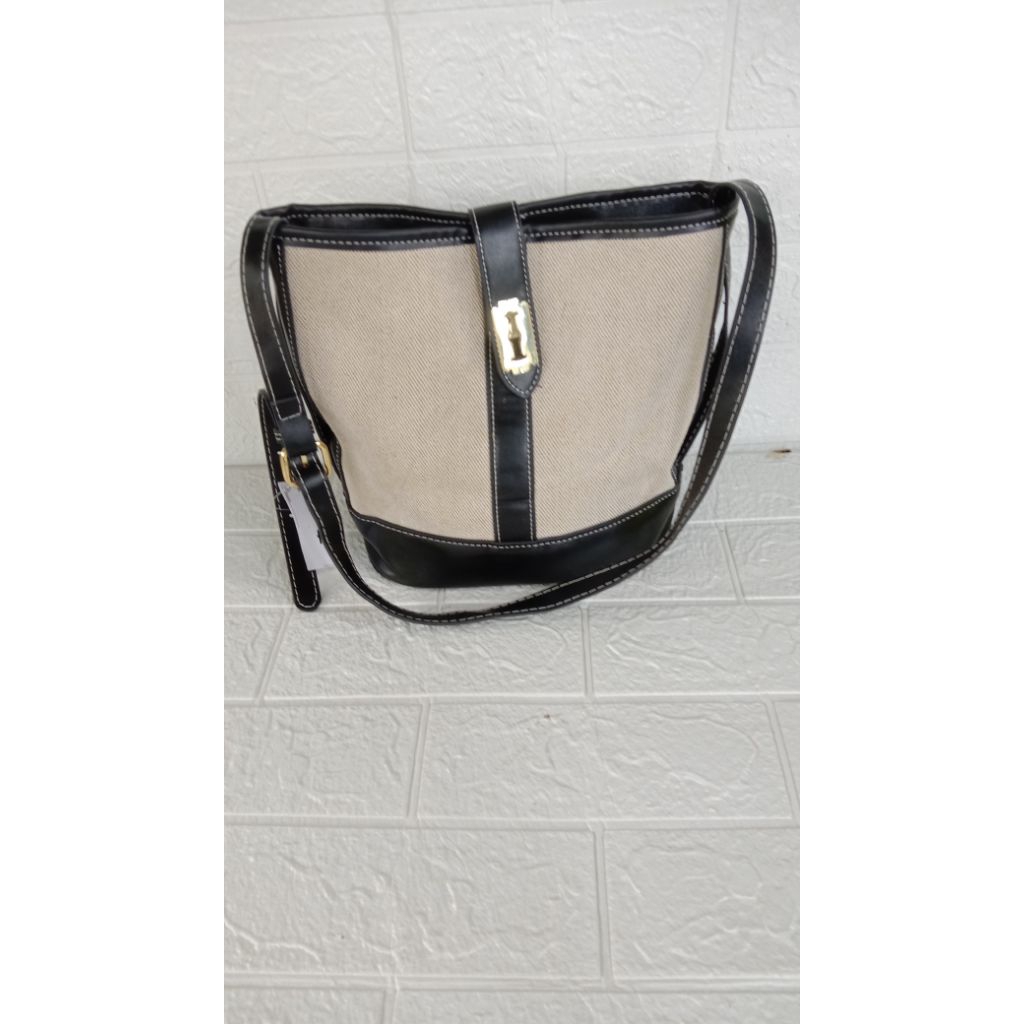 PL SLING BAG KANVAS MIX KULIT PRELOVED TAS WANITA TAS SELEMPANG