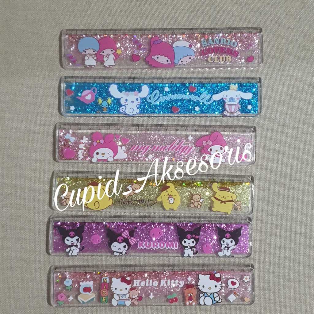 

PENGGARIS 20cm / GARISAN / RULER QUICKSAND RULER MOTIF SANRI0 KUROMI MELODY