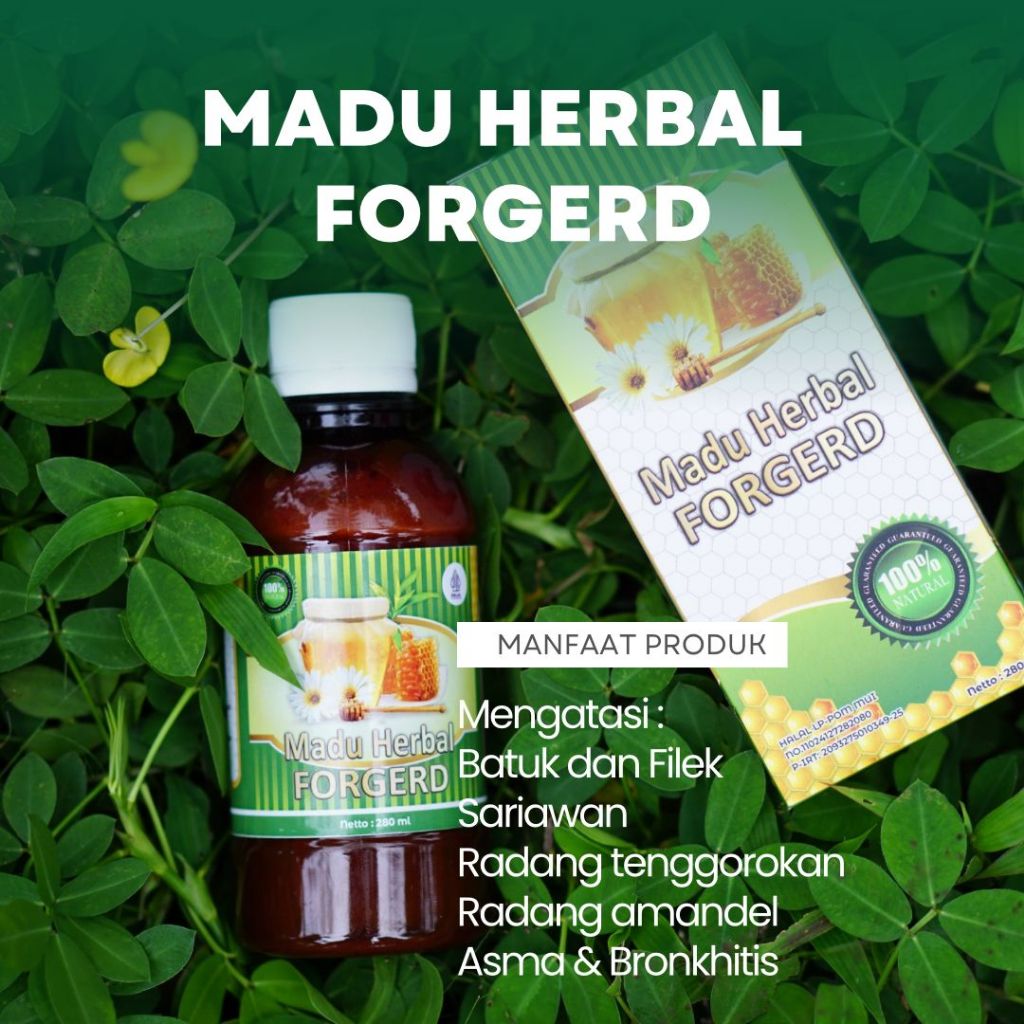 Obat Infeksi Luka Lambung GERD Asam Lambung Maag Madu Herbal Forgerd Obat Membantu Keluhan Batuk dan