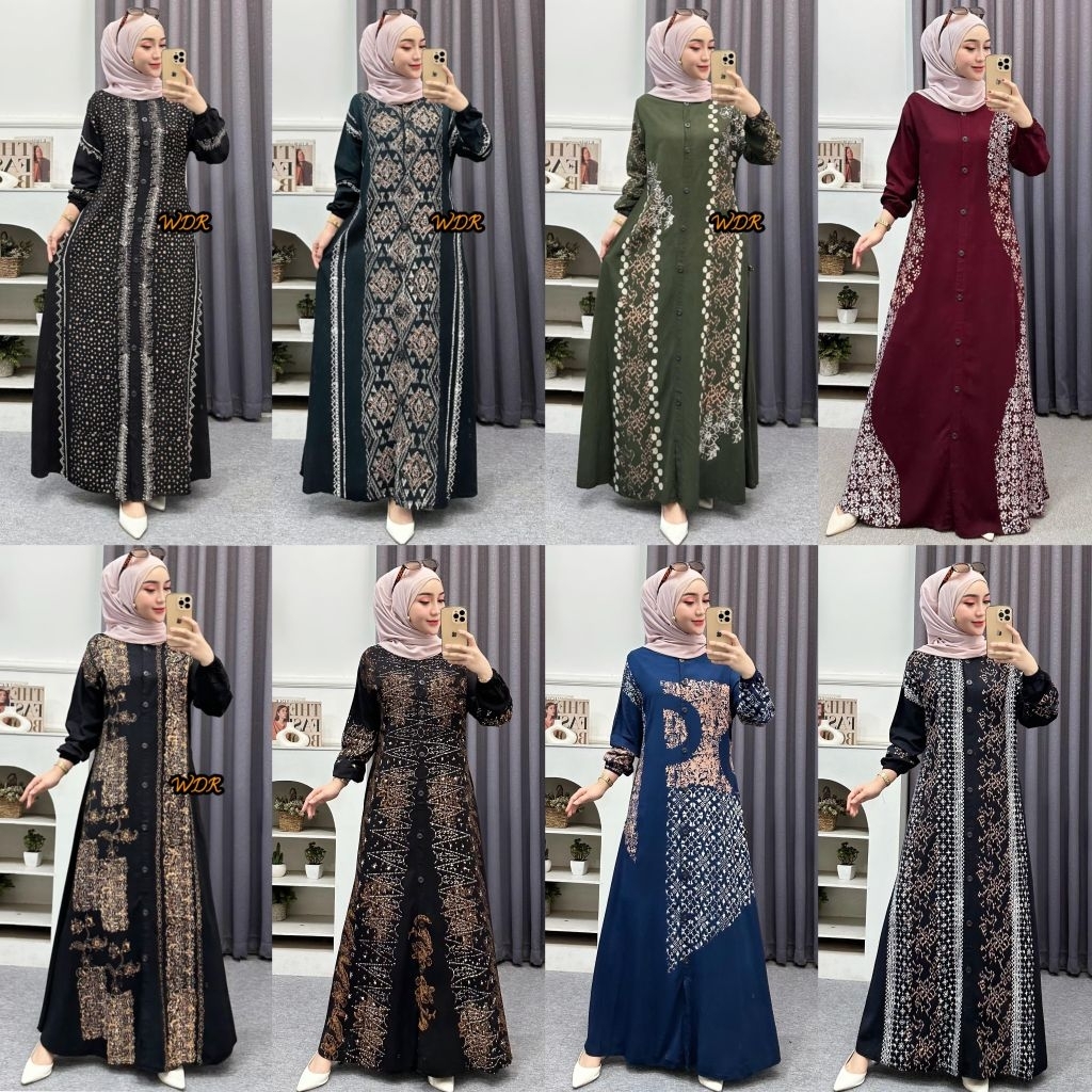 ( S M L XL XXL ) Gamis Twill Rayon Premium Gamis Twill Ori Pekalongan Gamis Twill Jumbo Sleting