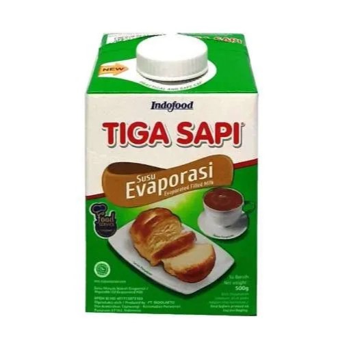 Susu Evaporasi Tiga Sapi 500gr / Susu Evaporasi Tiga Sapi