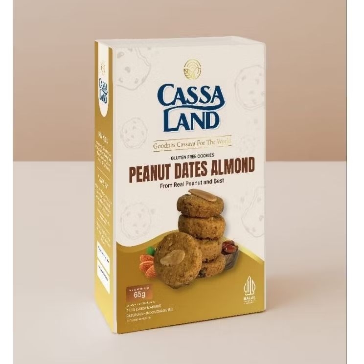 

Cassaland Cookie PEANUT DATES ALMOND Bebas Gluten Cookies Sehat