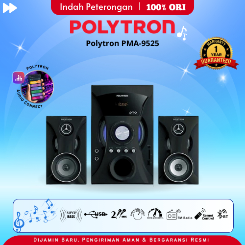 SPEAKER MULTIMEDIA POLYTRON PMA 9525 / SPEAKER BLUETOOTH PORTABLE / SALON SUBWOOFER/ SPEAKER MULTIME