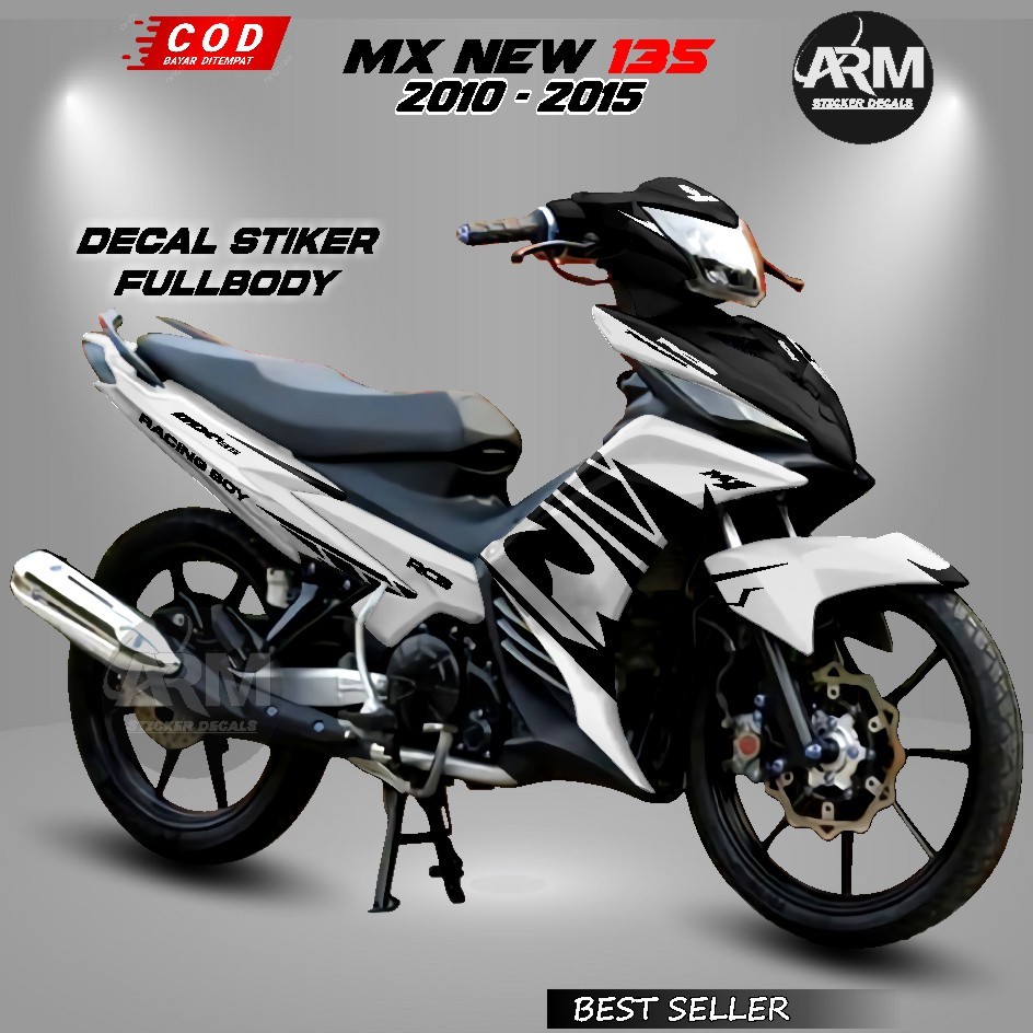 Decal Jupiter MX NEW 135 Full Body Desain Rcb Custom - Variasi Stiker Motor MX NEW 135 2010-2015