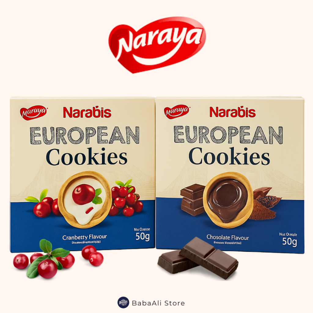 

BabaAli - Naraya Narabis European Cookies 50gr – Cranberry & Chocolate | Biskuit Premium Renyah