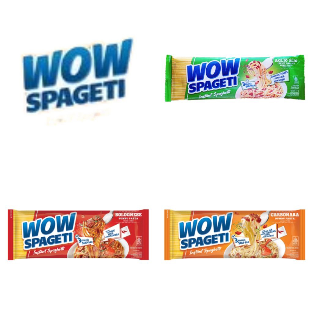 

Wow Spageti Instan Spaghetti Aglio Lio / Wow Spageti Instan Spaghetti Bolognese / Wow Spageti Instan Spaghetti Carbonara