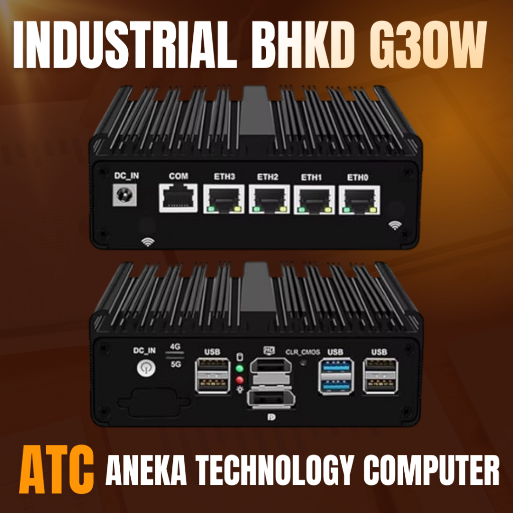 Industrial Mini PC BKHD G30W Intel Gen13 N150 Fanless DDR5 NVMe 4Port LAN 2.5G Router Linux Windows 