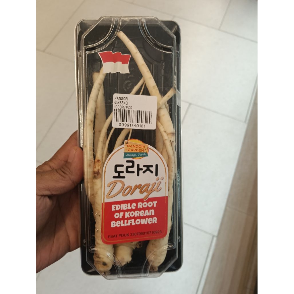 

nandori gingseng fresh per pak 100gr
