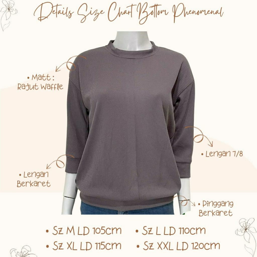 kaos wanita phenomenal lengan 7/8
