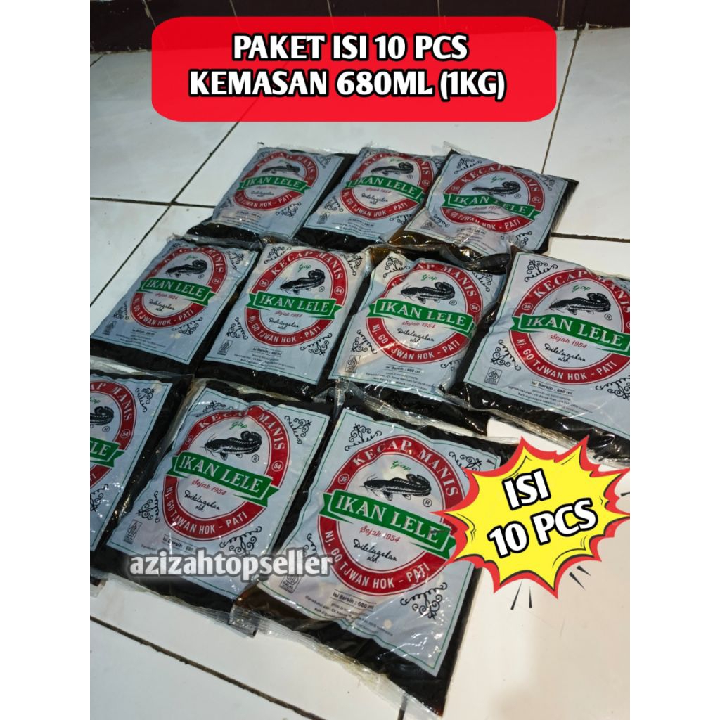 

Paket hemat kecap lele isi 10 pcs kemasan 680 ml /kg i