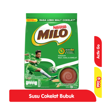 

Milo Activ-Go BUKAN 3in1 990Gr Pouch 990 Gr 800 1 Kg