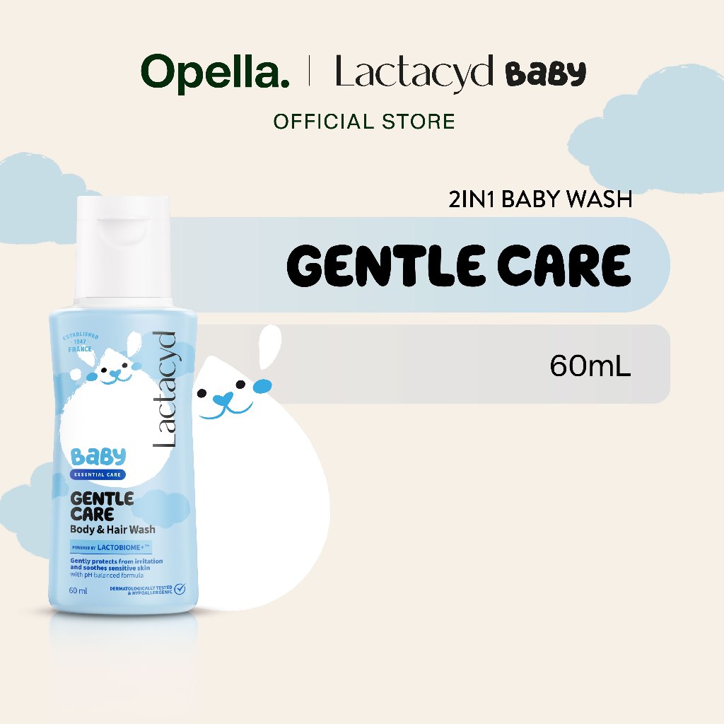 Lactacyd Baby Gentle Care 2in1 Body Wash and Hair Shampoo 60mL – Sabun & Sampo Bayi Melindungi dari 