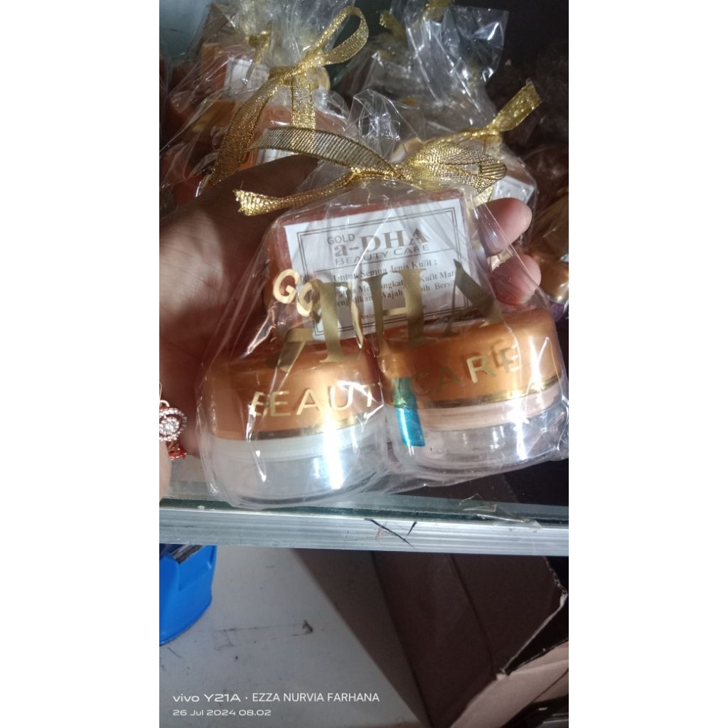 CREAM a-DHA GOLD BIRU MDS  SUPER ORIGINAL 100%ASLI ( TDK ORI UANG KEMBALI )