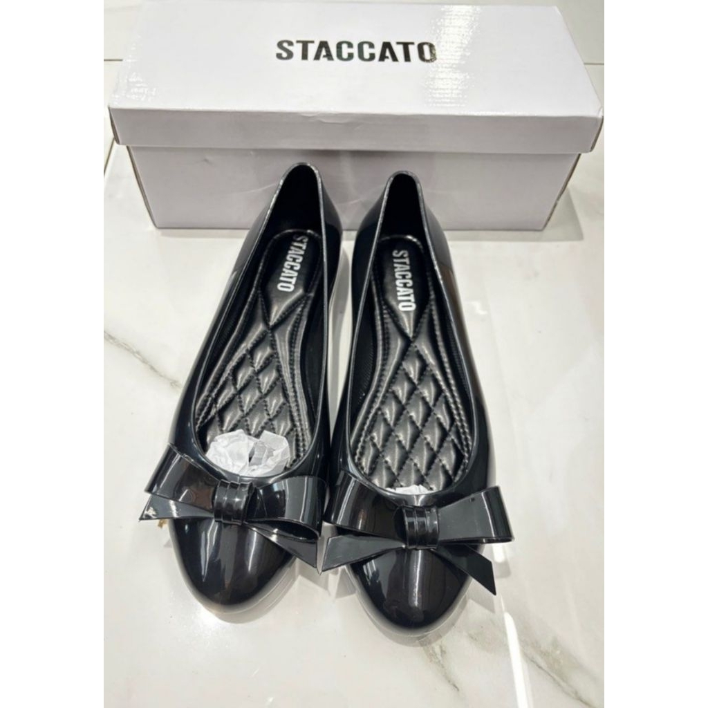 STACCATO Jelly Flats Shoes Black (original 100%)