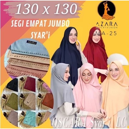 HIJAB 06 SEGI EMPAT JUMBO ( 130 X 130 ) SYARI LASERCUT OSKARA AZARA
