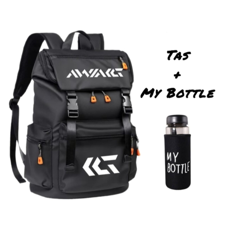 Tas Ransel Sekolah Kuliah Kerja Pria Wanita Model Keren Muat Laptop Banyak Kompartemen Bahan Kuat An