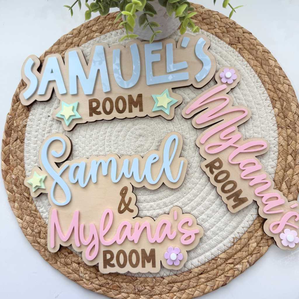 Brandtrend Papan nama pintu kamar anak/hiasan pintu kamar anak