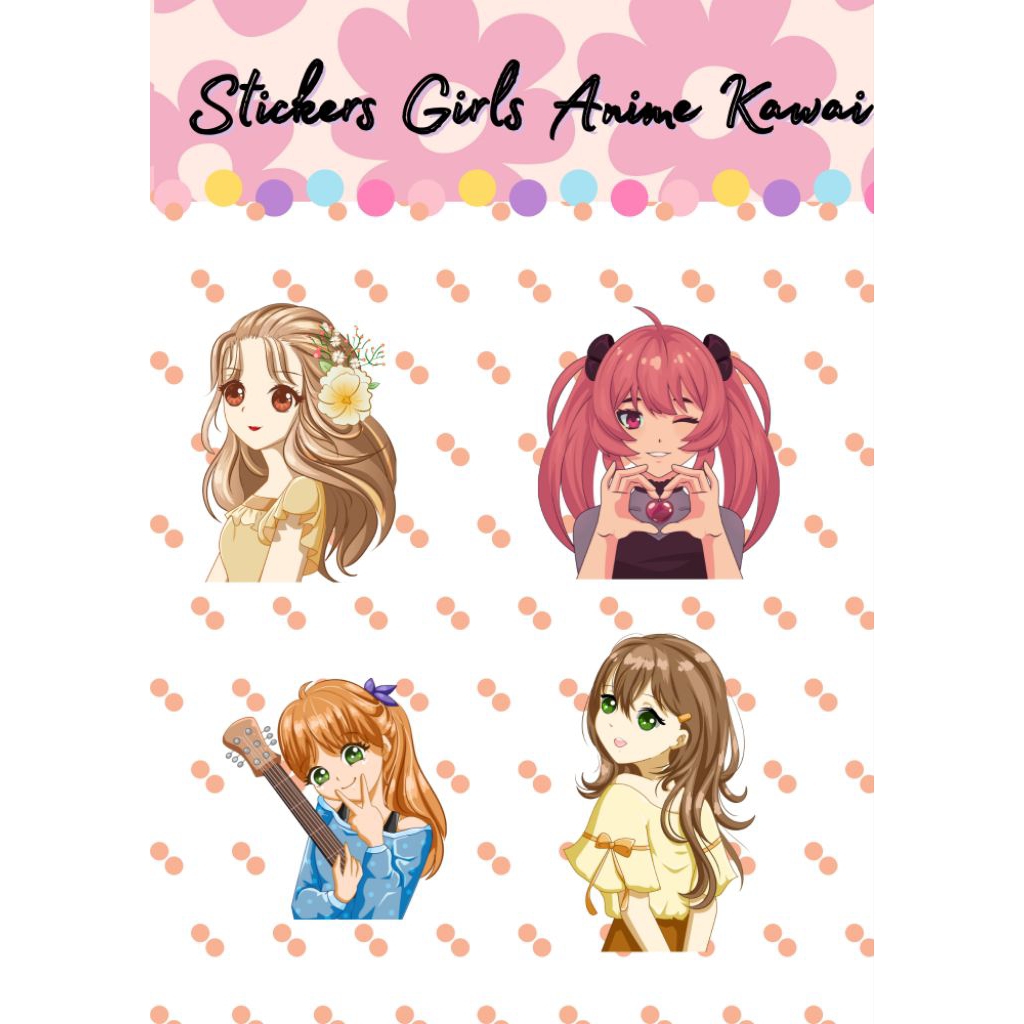

HOT Stiker anime manga Sticker vinyl aesthetic girls anime kawai | Stiker Laptop Hp Tumbler
