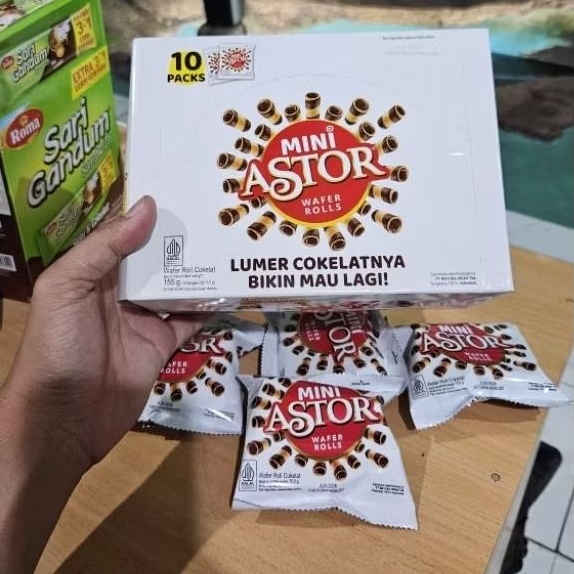 

ED 01.26 BOX 155GR - MINI ASTOR WAFER ROLL ISI 10 PACK /352304 ROMA ASTOR MINI ROLL