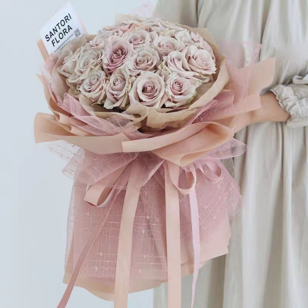 Termurah kertas buket flower wrapping paper varian polos transparan matte premium quality