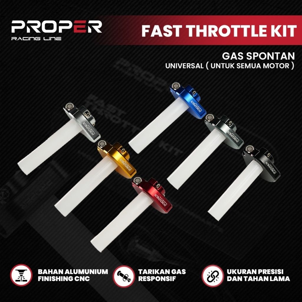 Gas Spontan PROPER RACING LINE CBR150 CB150R Supra X 125 Supra Fit Tiger Revo Fast Throttle Kit 1 Ka
