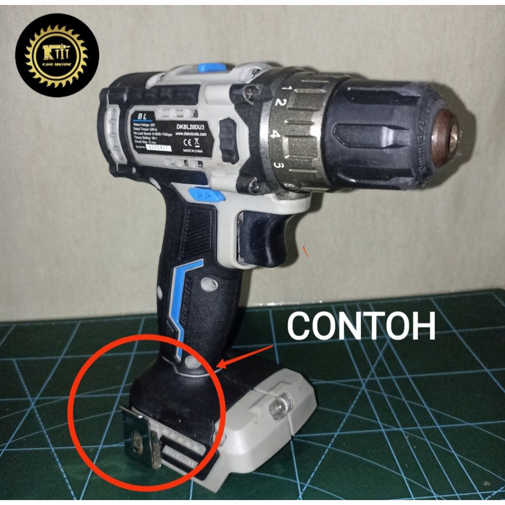 DEKO tools DKBL20DU3 Belt Clip cantolan gantungan mesin bor cordless / bor baterai / impact / powert