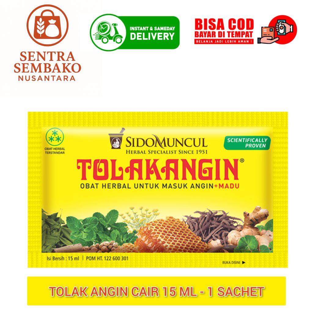 

Jamu Tolak Angin Cair Madu 115 ML –1 Sachet | Kemasan aman | Packing Rapih | Herbal Sehat Original BPOM