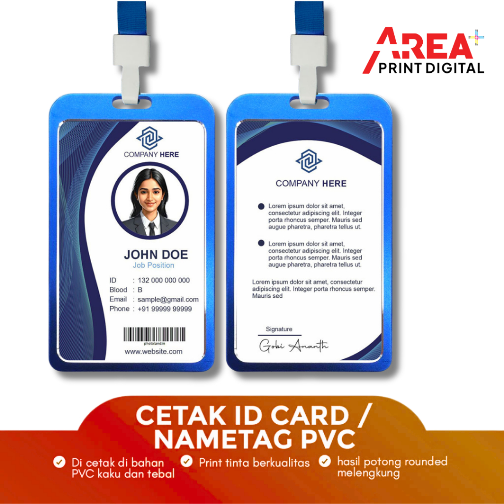

Cetak ID Card Custom PVC Print 1 Sisi 2 Sisi Murah Cepat Berkualitas