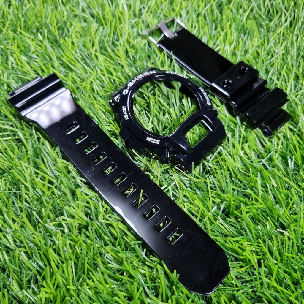 BNB BEZEL N STRAP GSHOCK G-SHOCK GDX6900 GDX-6900 BLACK WHITE GLOSSY