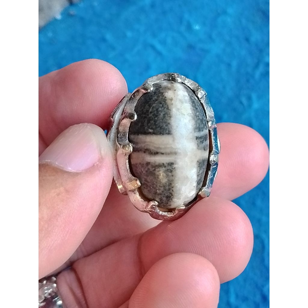 CINCIN BATU AKIK TAPAK JALAK ASLI ORIGINAL ALAMI